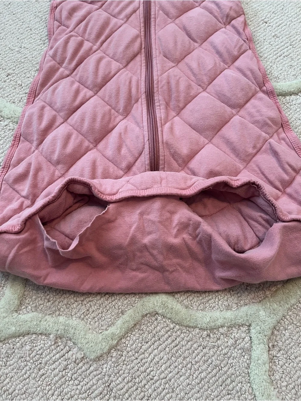 Quilted Wearable Sleep Sack for Kids - Dusty Rose